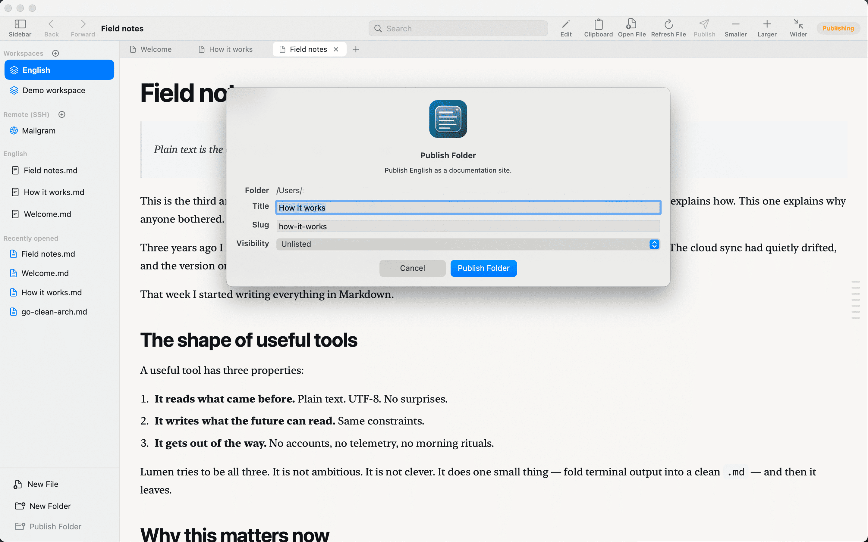 From AI-generated spec to shared link — without leaving your repo.